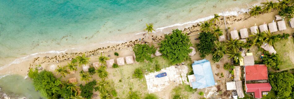 Aerial Photography a Beach Resort on a Seaside